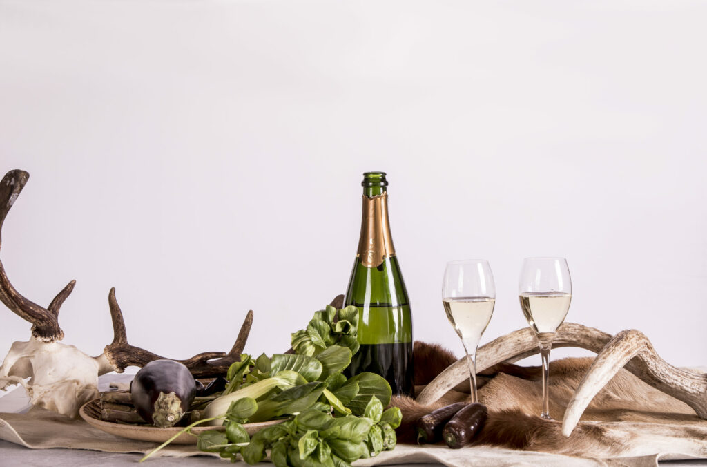 Vildt-retter og champagne